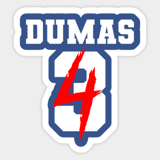 Dumas' Jersey Number 3 Sticker